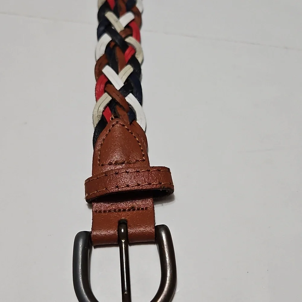 Argentina Capezio Vintage Leather Braided Twist Multi Color Belt Size S/M #1054
